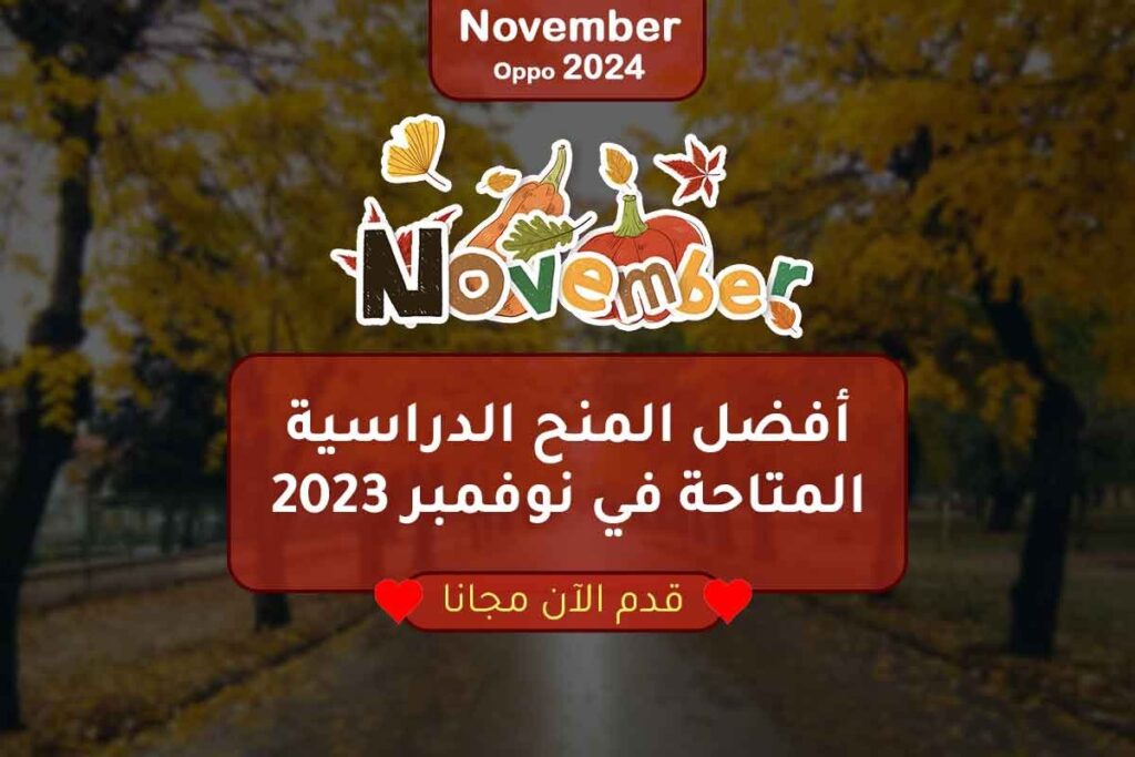 أفضل المنح الدراسية المتاحة في نوفمبر 2023