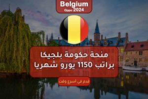 منحة حكومة بلجيكا براتب 1150 يورو شهريا