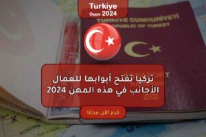 تركيا تفتح أبوابها للعمال الأجانب في هذه المهن 2024