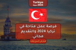 فرصة عمل متاحة في تركيا 2024 والتقديم مجاني