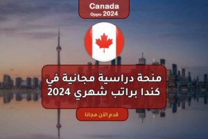 منحة دراسية مجانية في كندا براتب شهري 2024