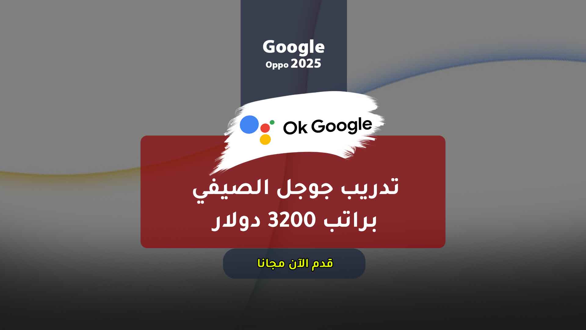 Read more about the article تدريب جوجل الصيفي براتب 3200 دولار