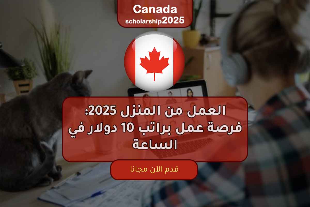 العمل من المنزل 2025: فرصة عمل براتب 10 دولار في الساعة